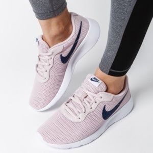 Nike Girl's Tanjun Pink and Navy Running Shoes Sneakers
